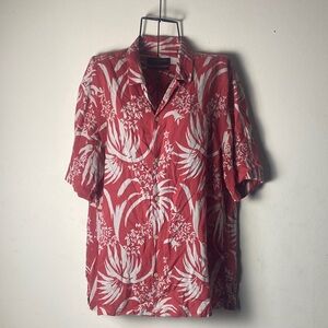 All Saints Tropical Red and White Shirt